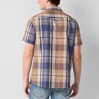 Frye and Co. Mens Short Sleeve Regular Fit Button-Down Shirt