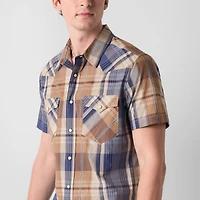 Frye and Co. Mens Short Sleeve Regular Fit Button-Down Shirt
