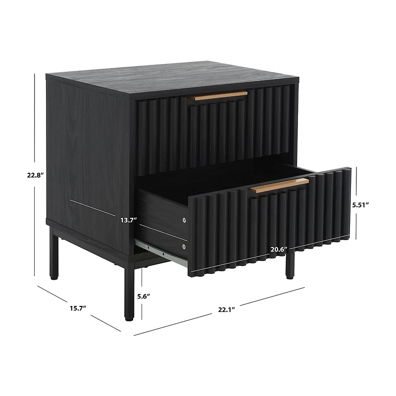Safavieh Lylia 2-Drawer Nightstand