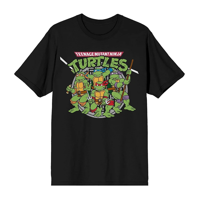 Mens Short Sleeve Teenage Mutant Ninja Turtles Graphic T-Shirt