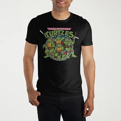 Mens Short Sleeve Teenage Mutant Ninja Turtles Graphic T-Shirt
