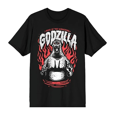 Mens Short Sleeve Godzilla Graphic T-Shirt