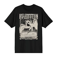 Novelty Led Zeppelin Mens Crew Neck Short Sleeve Relaxed Fit Graphic T-Shirt