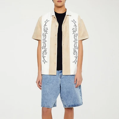 Forever 21 Mens Short Sleeve Button-Down Shirt