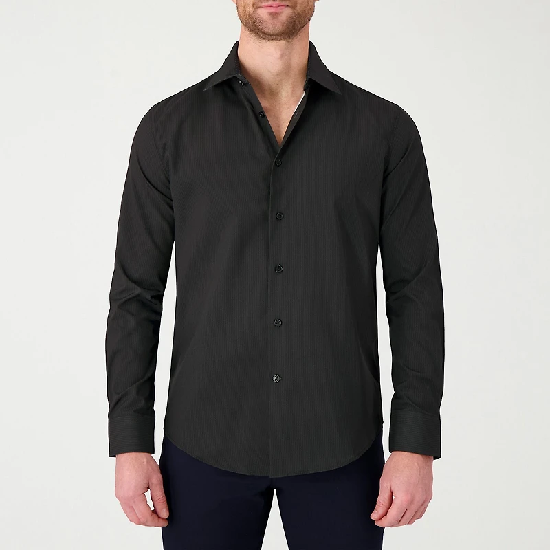 Report Collection Performance Mens Long Sleeve Modern Fit Wrinkle Free Button-Down Shirt
