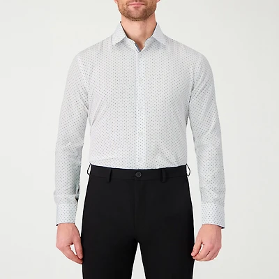Report Collection Performance Mens Long Sleeve Modern Fit Wrinkle Free Button-Down Shirt