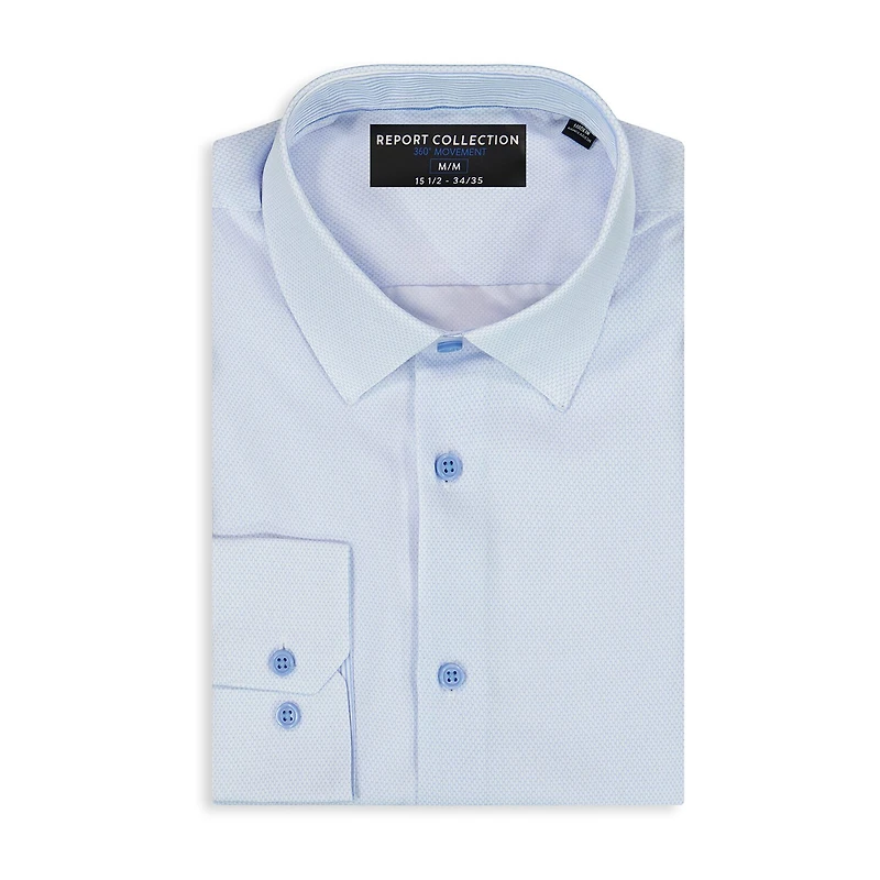Report Collection Performance Mens Long Sleeve Modern Fit Wrinkle Free Button-Down Shirt