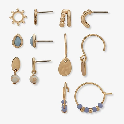 a.n.a Womens 6 Pair Earring Set