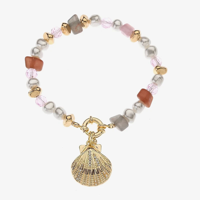 Bijoux Bar Womens Glass Stretch Bracelet