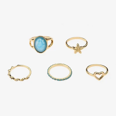 Arizona Womens Glass Ring Set