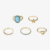 Arizona Womens Glass Ring Set