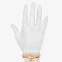 Bijoux Bar Delicates Womens 3-pc. Glass Beaded Bracelet Set