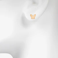 Bijoux Bar Delicates Womens Glass Butterfly 6 Pair Earring Set