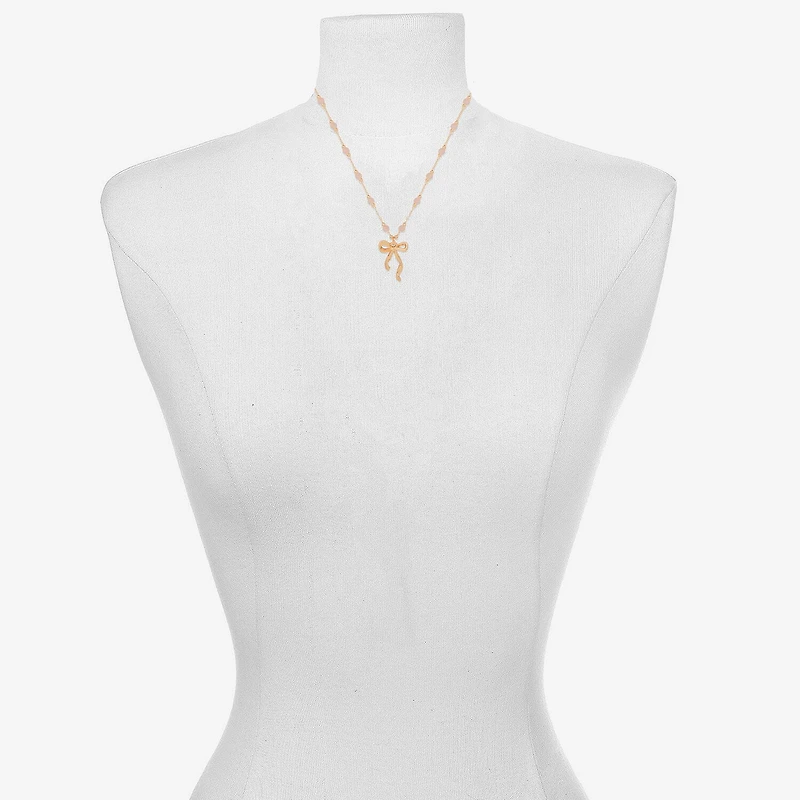 Bijoux Bar Delicates Womens Bow 16 Inch Pendant Necklace