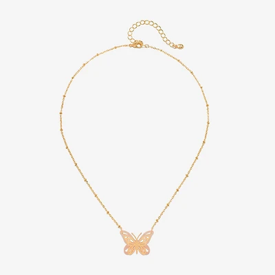 Bijoux Bar Delicates Womens Butterfly 16 Inch Pendant Necklace