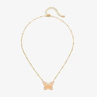 Bijoux Bar Delicates Womens Butterfly 16 Inch Pendant Necklace