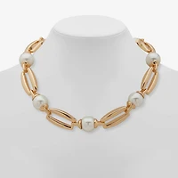 Worthington Womens 17 Inch Collar Necklace