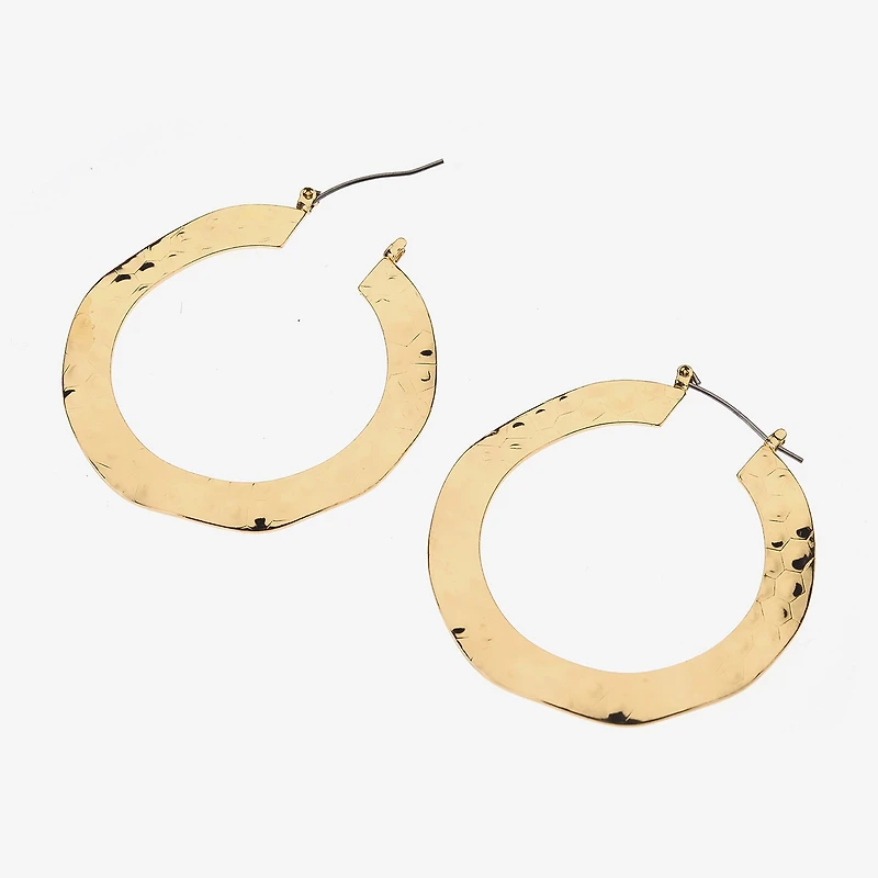 Bold Elements Womens 2 1/4 Inch Hoop Earrings