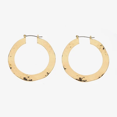 Bold Elements Womens 2 1/4 Inch Hoop Earrings