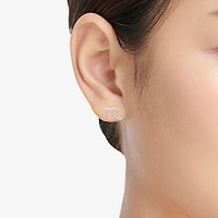 Limited Quantities! "Scorpio" 1/10 CT. T.W. Natural White Diamond Sterling Silver 12mm Round Stud Earrings