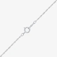 Limited Quantities! Womens 1/10 CT. T.W. Natural White Diamond Sterling Silver Claddagh 18 Inch Pendant Necklace
