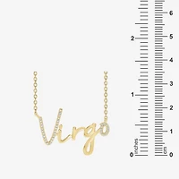 Limited Quantities! "Virgo" Womens 1/6 CT. T.W. Natural White Diamond 14K Gold Over Silver 18 Inch Pendant Necklace