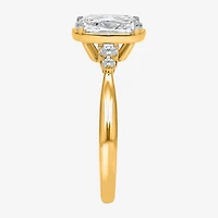 (I / Si2) Womens 2 1/7 Ct. T.W. Lab Grown White Diamond 10K Gold Cushion Engagement Ring