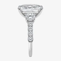 Signature By Modern Bride (I / Si2) Womens 6 3/8 Ct. T.W. Lab Grown White Diamond 14K Gold Cushion Side Stone Engagement Ring