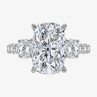 Signature By Modern Bride (I / Si2) Womens 6 3/8 Ct. T.W. Lab Grown White Diamond 14K Gold Cushion Side Stone Engagement Ring