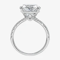 Signature By Modern Bride (I / Si2) Womens 6 1/2 Ct. T.W. Lab Grown White Diamond 14K Gold Oval Side Stone Engagement Ring