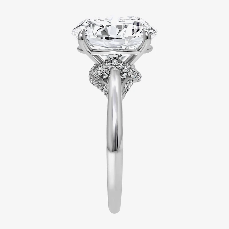 Signature By Modern Bride (I / Si2) Womens 6 1/7 Ct. T.W. Lab Grown White Diamond 14K Gold Round Side Stone Engagement Ring