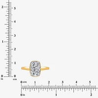 (I / Si2) Womens 3 CT. Lab Grown White Diamond 14K Gold Cushion Solitaire Engagement Ring