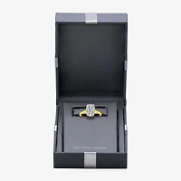 (I / Si2) Womens 3 CT. Lab Grown White Diamond 14K Gold Cushion Solitaire Engagement Ring