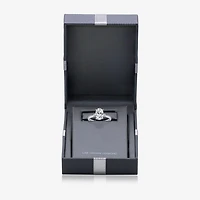 (I / Si2) Womens 2 1/10 CT. T.W. Lab Grown White Diamond 10K Gold Round 3-Stone Engagement Ring