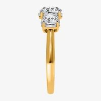 (I / Si2) Womens 2 CT. T.W. Lab Grown White Diamond Sterling Silver Round 3-Stone Engagement Ring