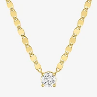 Diamond Addiction (G-H / Si2-I1) Womens 1/2 CT. T.W. Lab Grown White 14K Gold Over Silver Round 16 Inch Pendant Necklace
