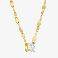 Diamond Addiction (G-H / Si2-I1) Womens 1/2 CT. T.W. Lab Grown White 14K Gold Over Silver Round 16 Inch Pendant Necklace