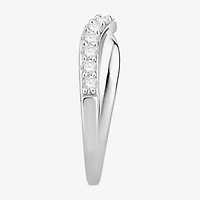 (F / Vs2) Womens 4.5MM 1/2 CT. T.W. Lab Grown White Diamond 10K Gold Wedding Band