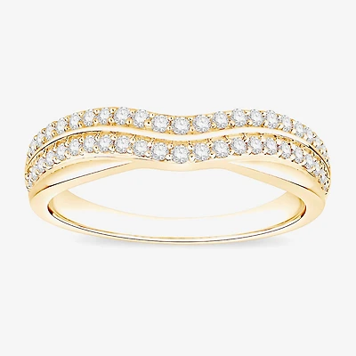 (F / Vs2) Womens 4.5MM 1/3 CT. T.W. Lab Grown White Diamond 10K Gold Wedding Band