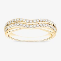 (F / Vs2) Womens 4.5MM 1/3 CT. T.W. Lab Grown White Diamond 10K Gold Wedding Band