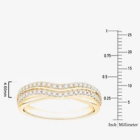 (F / Vs2) Womens 4.5MM 1/3 CT. T.W. Lab Grown White Diamond 10K Gold Wedding Band