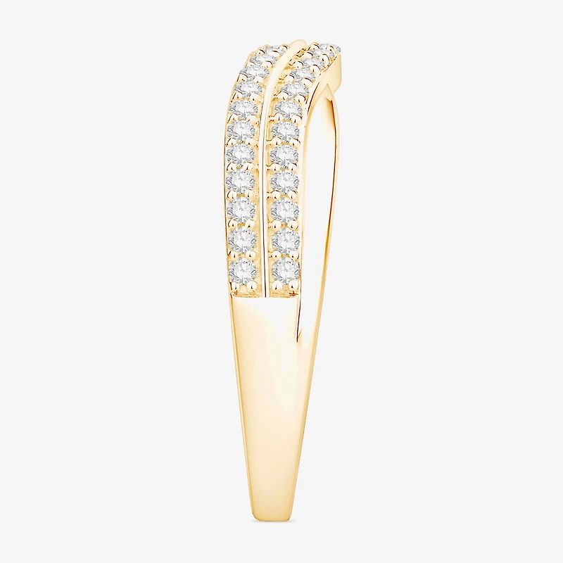 (F / Vs2) Womens 4.5MM 1/3 CT. T.W. Lab Grown White Diamond 10K Gold Wedding Band