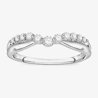 (F / Vs2) Womens 3.5MM 1/4 CT. T.W. Lab Grown White Diamond 10K Gold Wedding Band