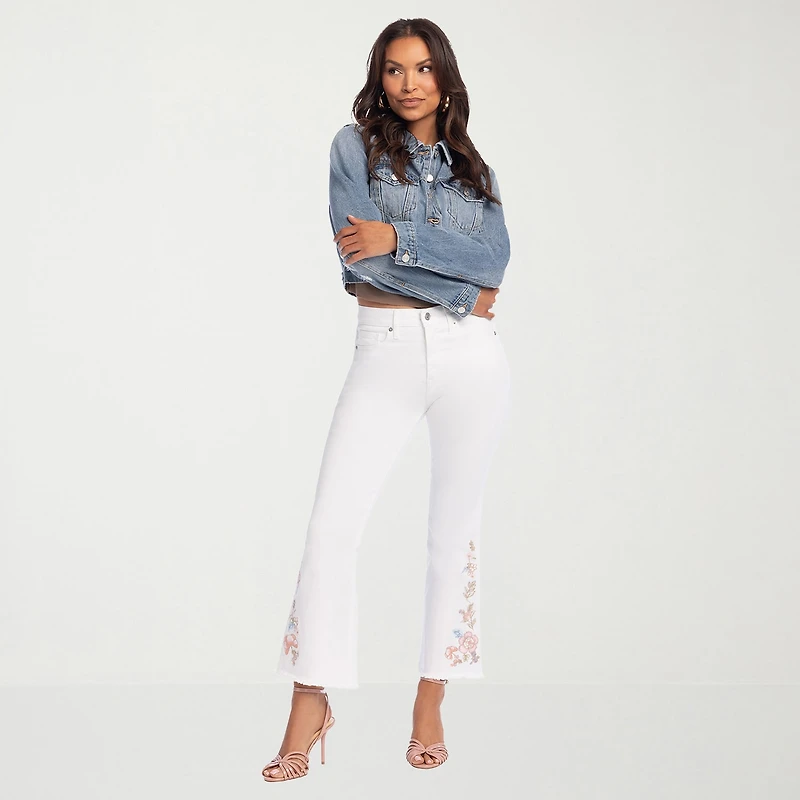 JS Jessica Simpson Womens High Rise Stretch Fabric Flare Leg Jean