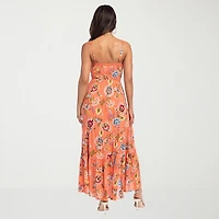 JS Jessica Simpson Womens Square Neck Sleeveless Partially Lined Maxi Dress