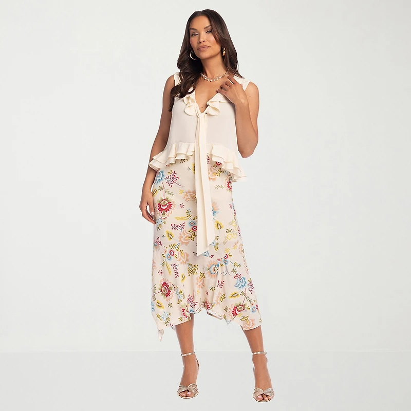 JS Jessica Simpson Womens Midi A-Line Skirt