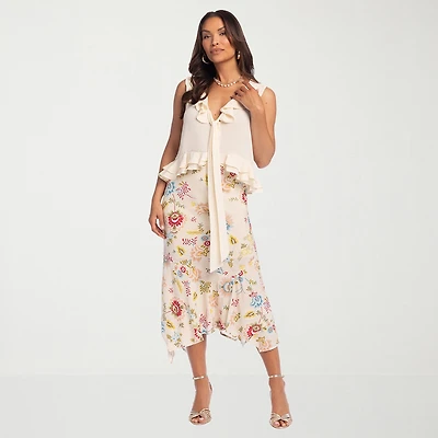 JS Jessica Simpson Womens Midi A-Line Skirt