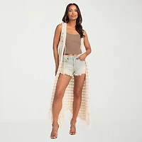 JS Jessica Simpson Womens V Neck Tie Sweater Vest