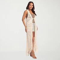 JS Jessica Simpson Womens V Neck Tie Sweater Vest