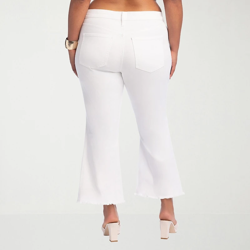 JS Jessica Simpson Womens - Plus High Rise Flare Leg Jean